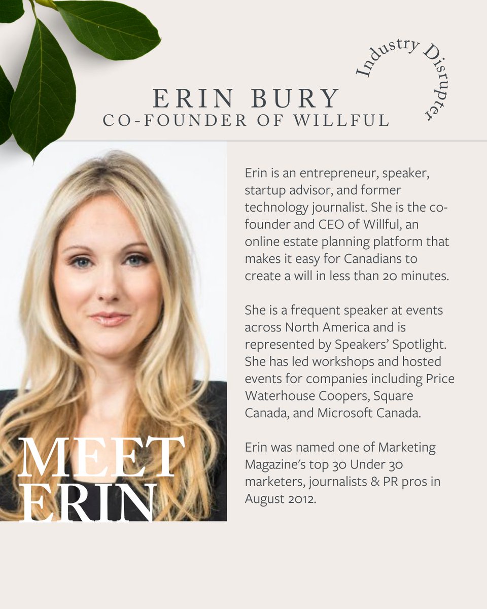DovetailCanada's tweet photo. Dovetail Business Spotlight: Willful co-founded by Dovetail Alum, Erin Bury!

Willful is Canada’s do-it-yourself online will platform that breaks down the estate planning process into simple steps.

Connect with Willful and Erin ⬇️
https://t.co/3p0n4mfl3l
https://t.co/fq3LH9NVDq https://t.co/S1K7E5tOKF