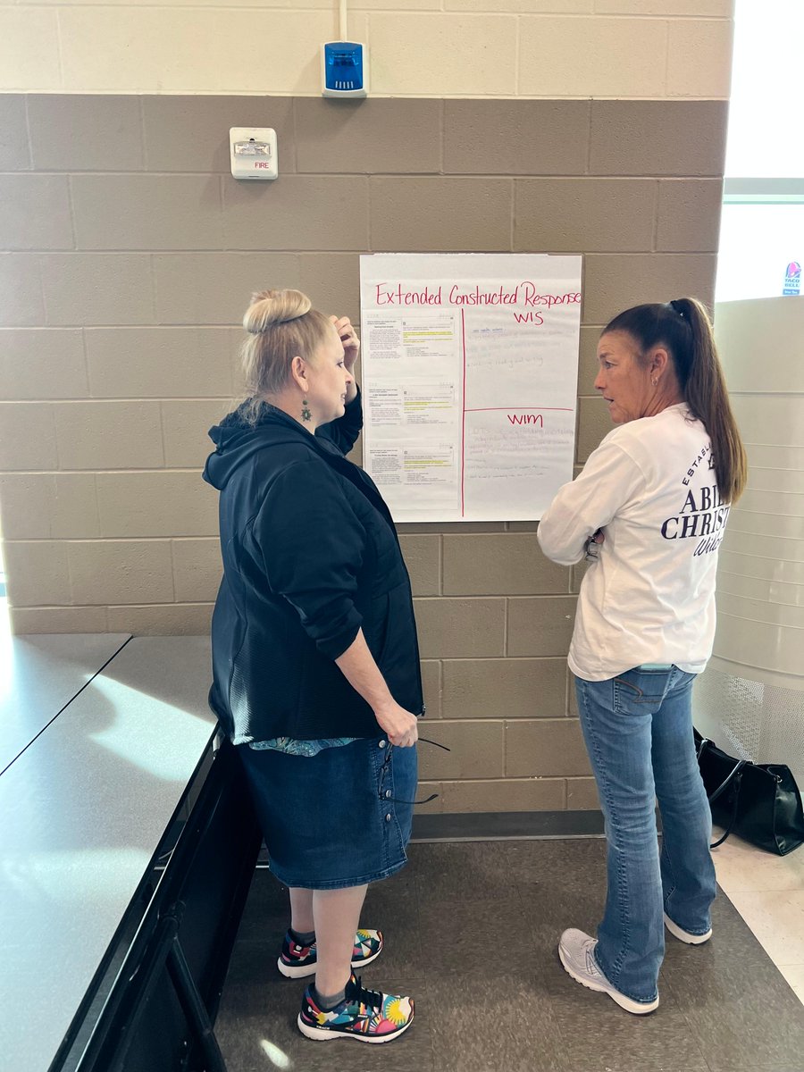 MECHS_Principal's tweet photo. All CHMS teachers studying the new STAAR item types so everyone can help get students ready!  It takes a village. #CHMSGrowingStudents @DrChapmanCISD https://t.co/xFzUei8qWP
