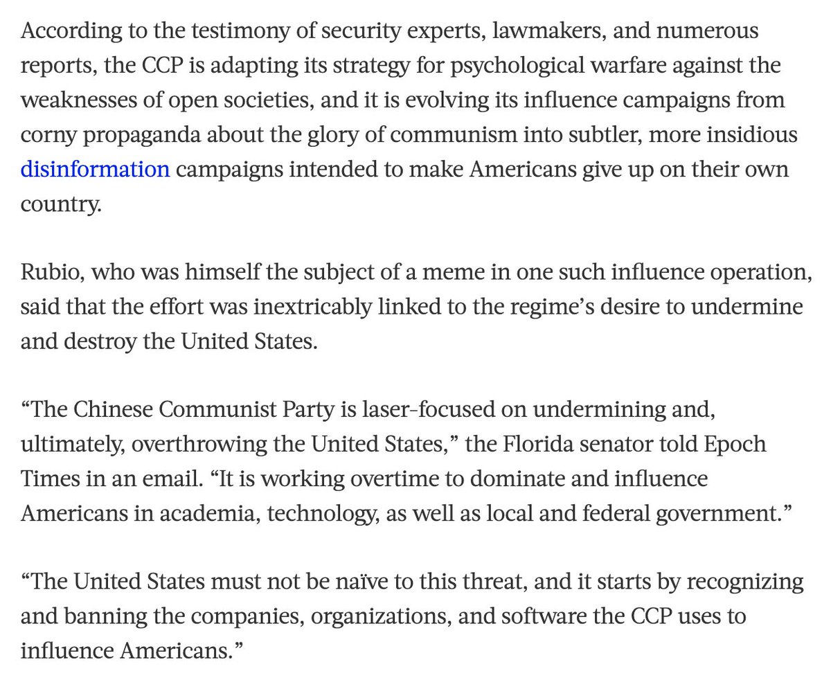 'None of these accounts are operated by Americans. They are part of a wide-reaching series of interconnected influence operations conducted for the benefit of China’s communist regime, and they are just the tip of the iceberg.' 🔥@AThornebrooke on the #CCP's 'Mind Dominance' way.