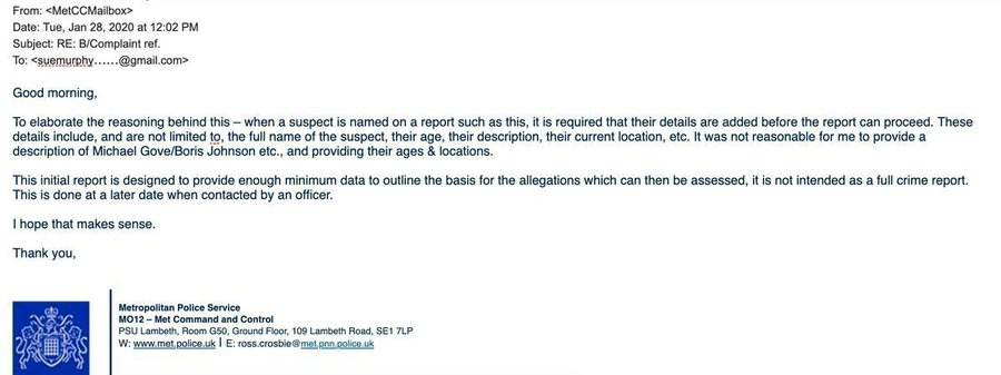 SUSANBR47706704's tweet photo. @labourlewis @metpoliceuk should have promptly investigated criminal allegations about #FCDO when #BorisJohnson was Foreign Secretary, with consideration of evidence provided by #cabinet etc. in June 2019! #whereismarkpoole #vickytuck https://t.co/azuNz2vKQQ