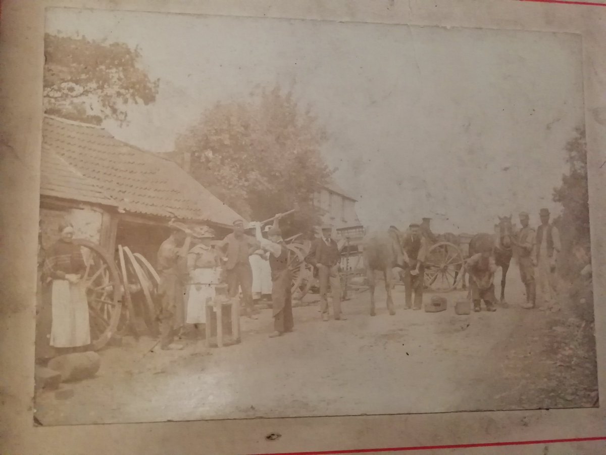 Cardicyril's tweet photo. @Huxleypiguk @StFagans_Museum Some of the tools came from the Smithy in #Llanio, Ceredigion. Here is a photograph of Yr Efail believed to have been taken by the famous photographer John Thomas of #Cellan / #Liverpool who regularly visited the area https://t.co/0BvtcZSl7O