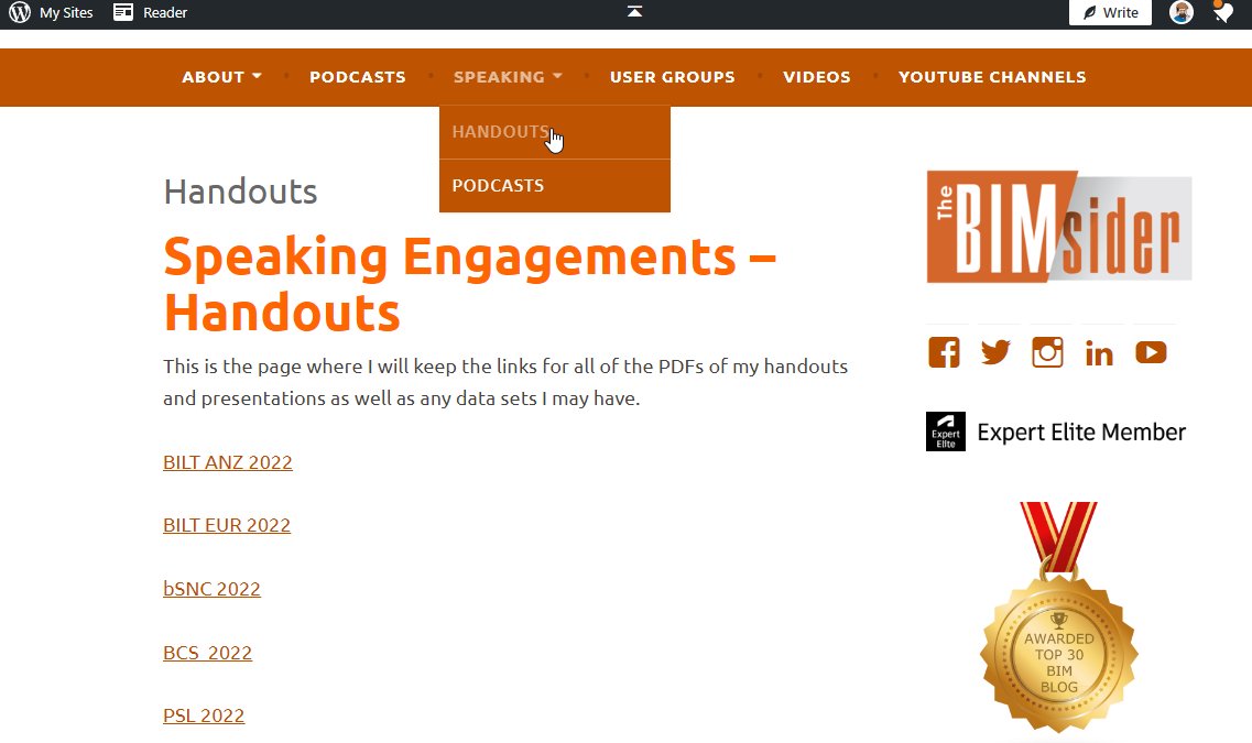 theBIMsider's tweet image. Hi, @OSArchOrg I moderated this panel at both the @BILTevent in Valencia #BILTEUR2022 and Gold Coast #BILTANZ2022.
You can review the outcome documents for each panel using the link below, there is a dropbox folder for each conference.
thebimsider.com/speaking-engag…