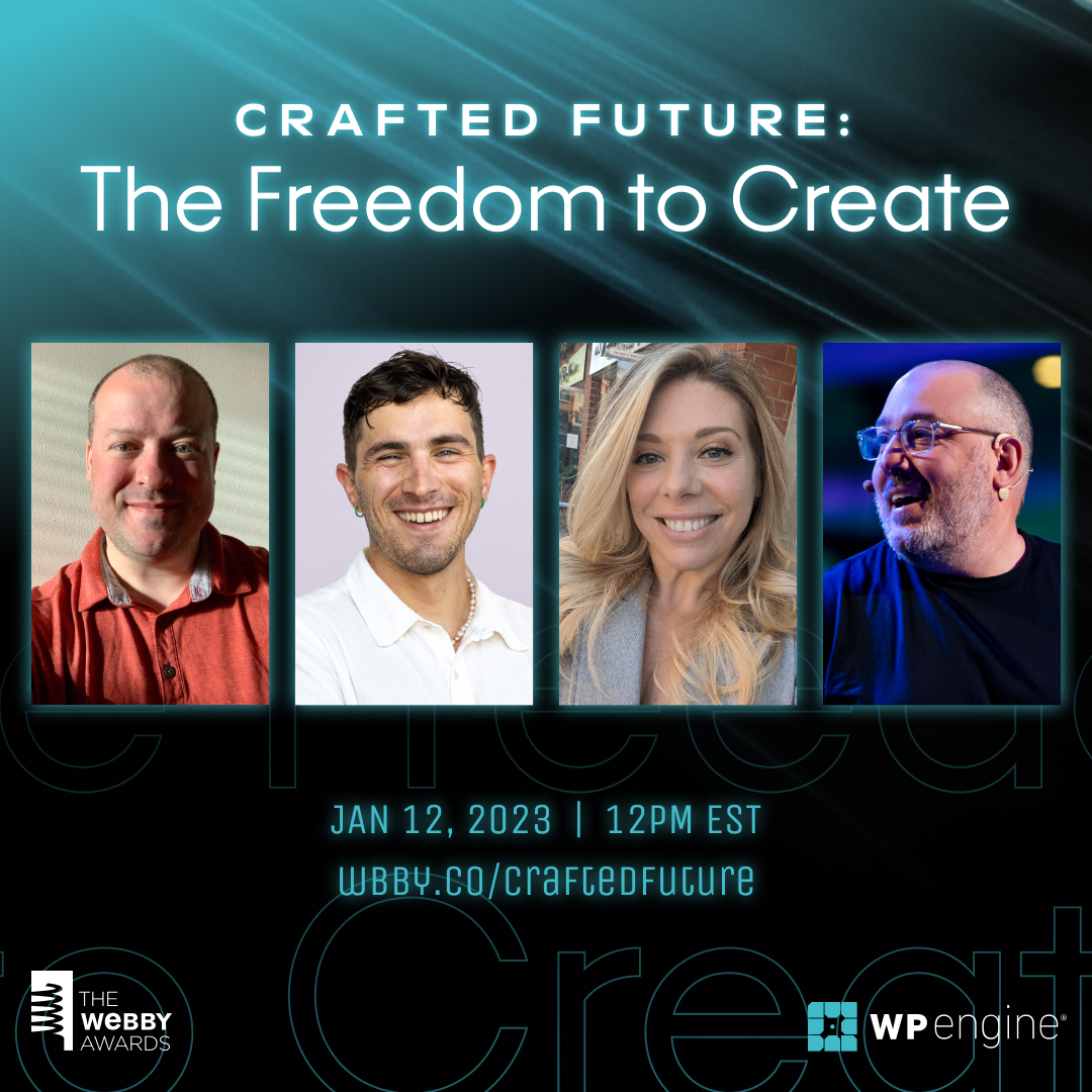 TheWebbyAwards's tweet photo. Next week we'll be diving headfirst into the innovations that are helping developers make better digital products. RSVP at https://t.co/hwJzfOezmk to explore the full potential of headless technology and open source platforms in our Jan 12 virtual event, presented with @wpengine! https://t.co/dNAHj80Vyc
