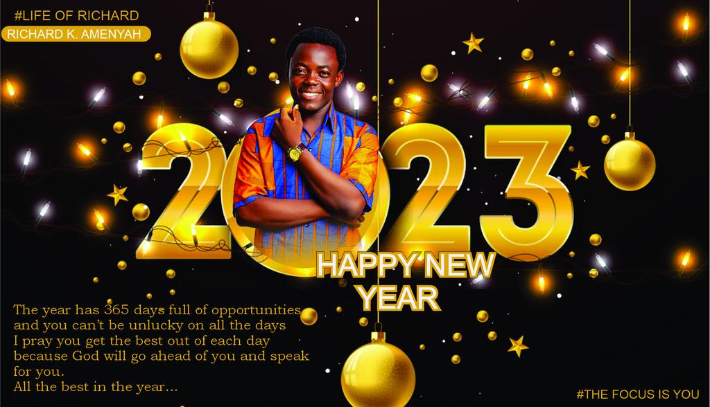 #happy_new_year_2023* 😊

I'm wishing you the very best of all best collections you can ever imagine this year...
There are 365 days in this year and it comes with so many opportunities with 365 being the least so you can't be unlucky on all the days...💯💯

Cheers to goodies🥂💕