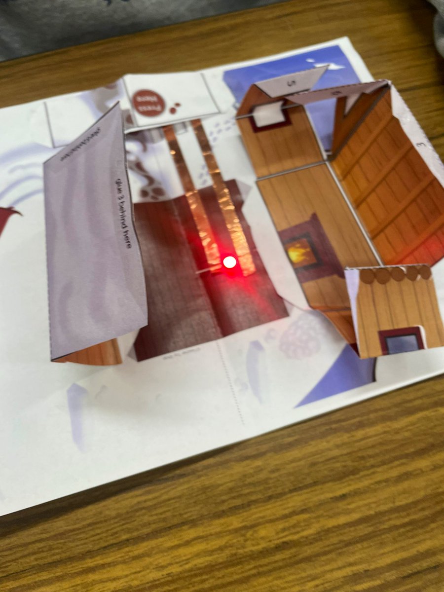 school3_STEM's tweet photo. Our 5th graders finished their winter pop-up cards today! They used copper tape, batteries, and LED lights to create their circuits.💡☃️@S3_Belleville https://t.co/XjY6Ke675i