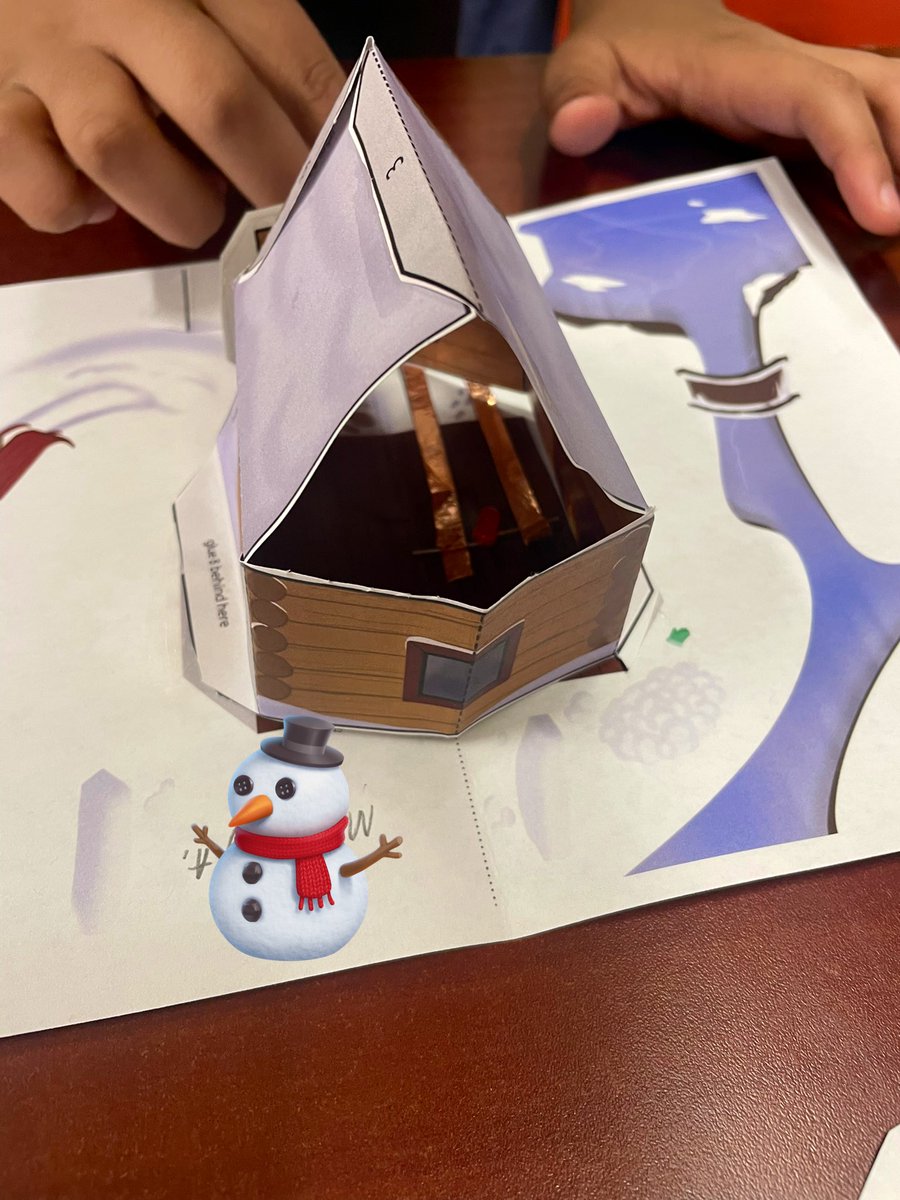 school3_STEM's tweet photo. Our 5th graders finished their winter pop-up cards today! They used copper tape, batteries, and LED lights to create their circuits.💡☃️@S3_Belleville https://t.co/XjY6Ke675i