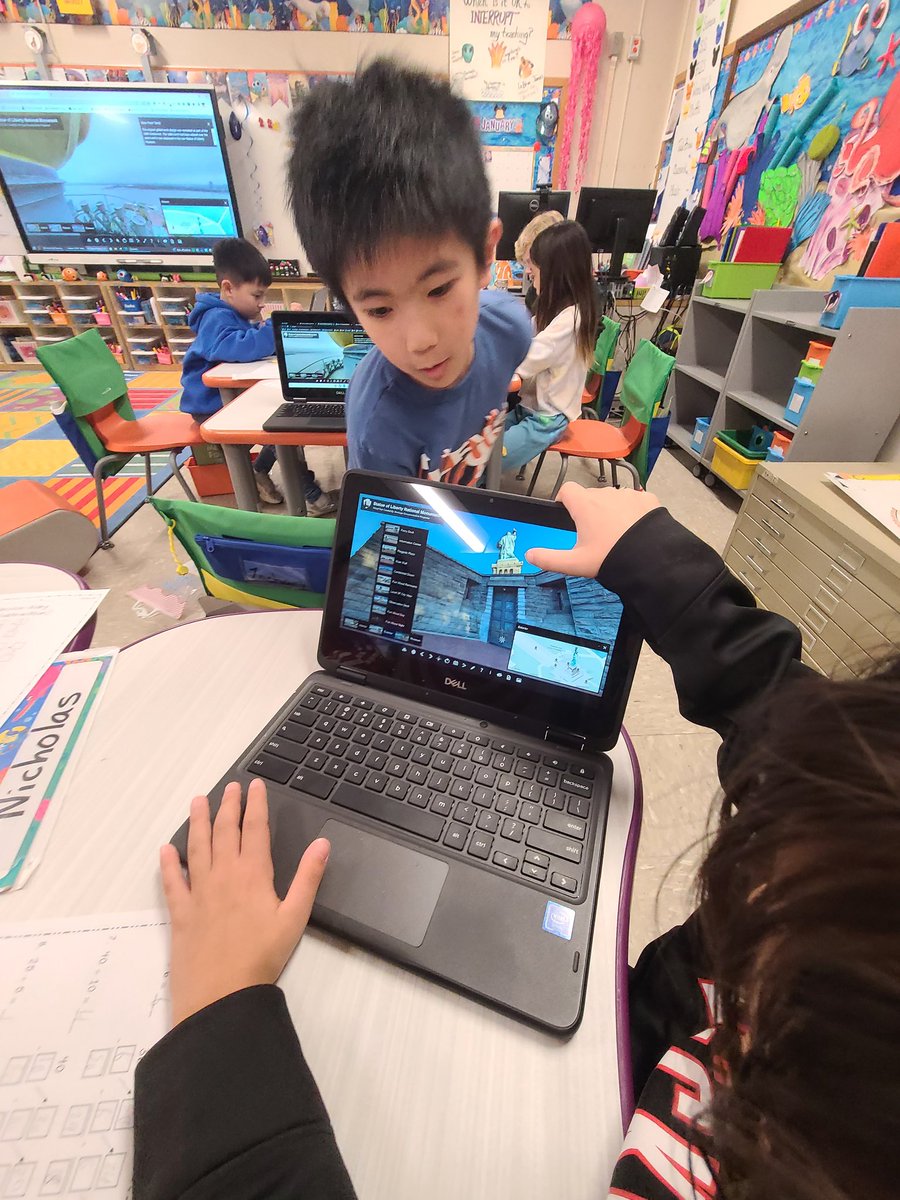 mmhteach's tweet photo. After discussing NY tourist attractions, #class3h took a virtual field trip to the Statue of Liberty! We also learned all about WHY she's "walking!" We can't wait to be tourists as we travel the world this year & discover other tourist attractions! @JRRS_Jericho #jrrsfamily https://t.co/bzYvBYDlYr