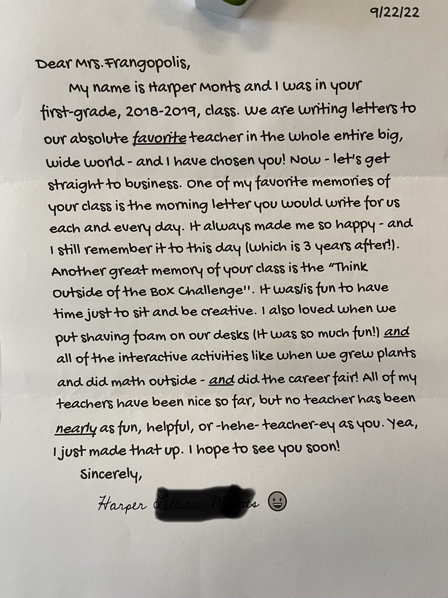 MissFrango's tweet photo. Receiving this letter in the mail was the best way to start the new year! My WHY ❤️ #ThisIsLeaphart @LeaphartElem @ChapinInter @LexRich5Schools https://t.co/GfKwJpxBHo