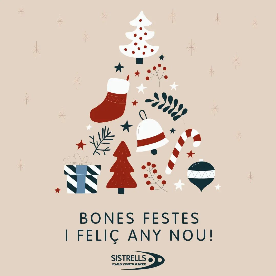 Cem_sistrells's tweet photo. Tot l'equip de CEM Sistrells us desitja que passeu bones festes i feliç any nou!⭐

#CEMSistrellsBadalona #CEMSistrells #Sistrells #Sistrellséssalut #Badalona #BDN #Barcelona #BCN #esport #activitat #física #activitatfísica #salut #gimnàs #fitness #centre #esportiu #festes #Nadal https://t.co/sniXdjEr1V