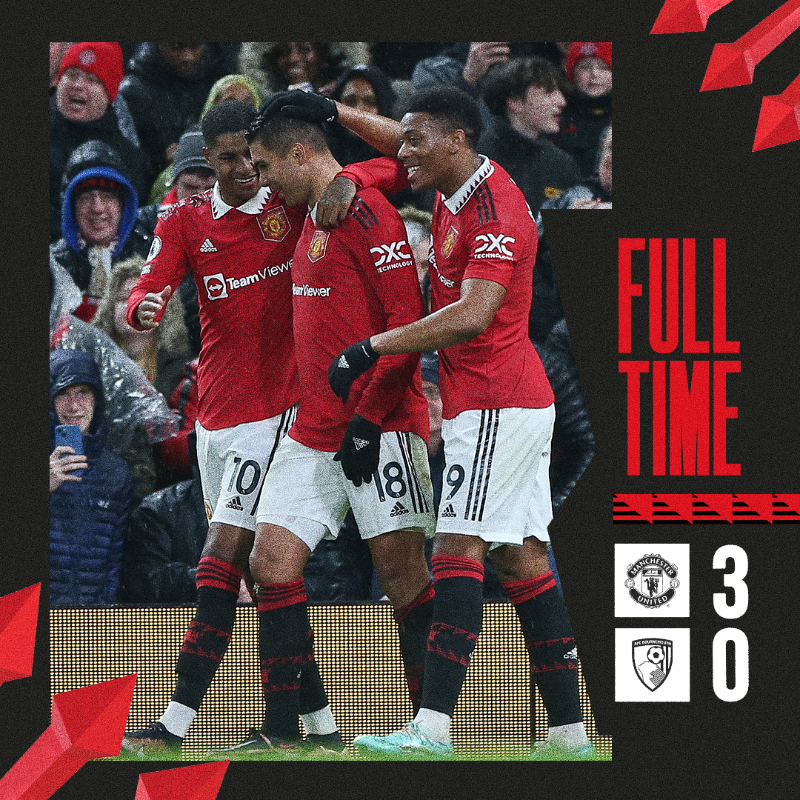 ManUtd's tweet photo. Starting 2023 with +3! ✔️

#MUFC || #MUNBOU