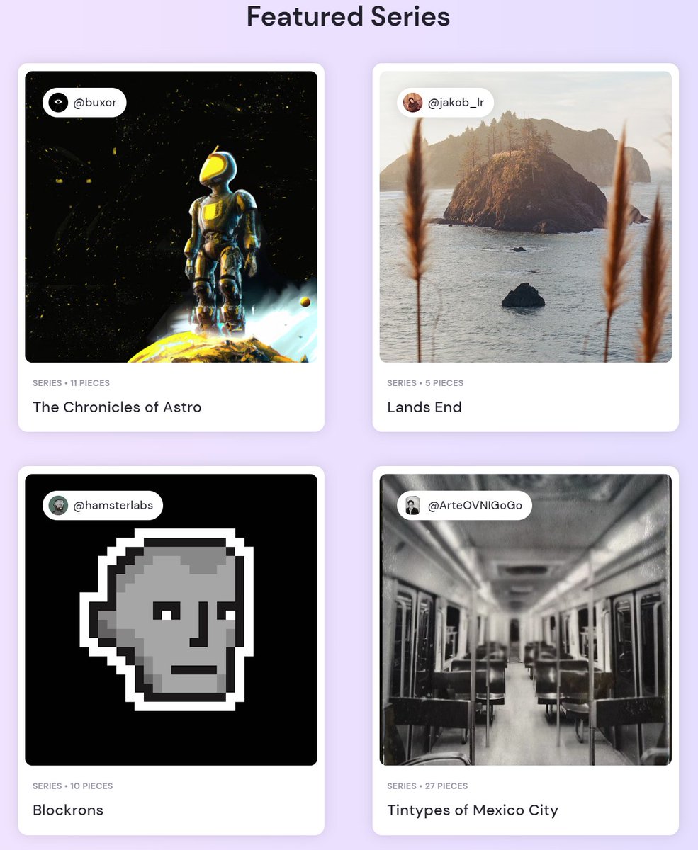 formfunction's tweet image. gm everyone! With a new week &amp;amp; year we have 4 series to feature from incredible Solana artists! 

"The Chronicles of Astro" by @buxors 🤖
"Blockrons" by @hamster_labs 🔗
"Lands end" by @jakob_lr ⛰️
"Tintypes of Mexico City" by @Hugogami 📸

More info and links to purchase below👇