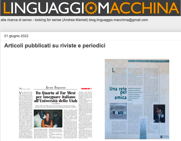 Sto raccogliendo una selezione degli #articoli che ho scritto su riviste e periodici tra il 1994 e il 2021 su svariati temi: arte, scienza, tecnologia, cinema linguaggio-macchina.blogspot.com/2022/06/artico…