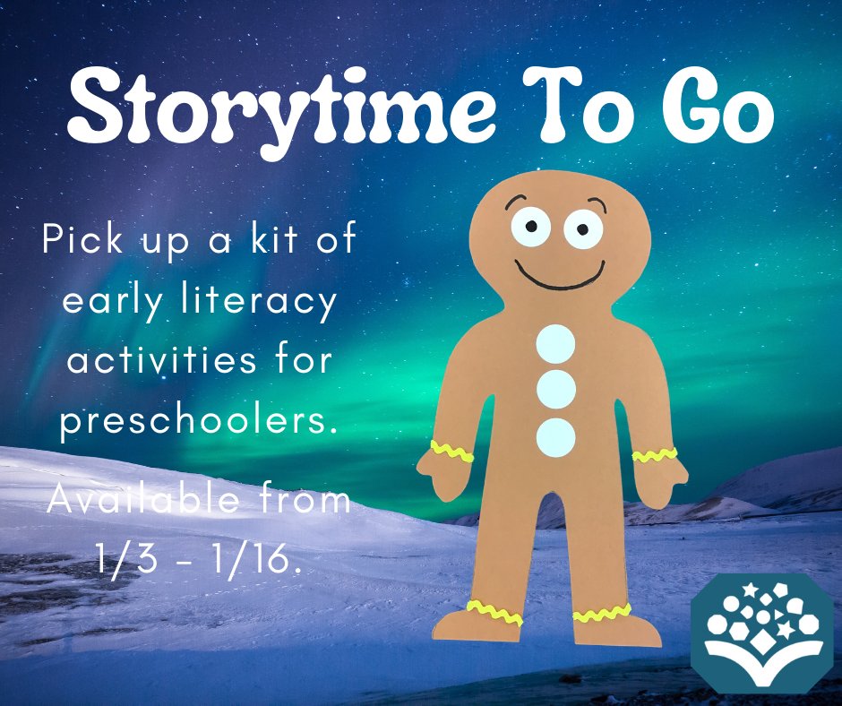 SheldonLibrary's tweet image. Run, run as fast as you can to pick up this early literacy kit, and chase your own gingerbread man around the house. 

For preschoolers, available starting today.

#SheldonIowa
