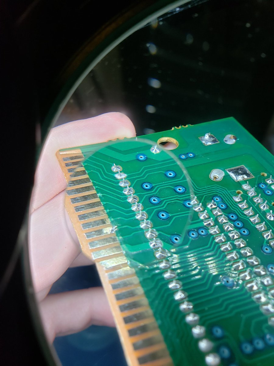 g_the_engineer's tweet photo. I was so excited to pick up this non- working shining force 2 cart and get a chance to revive it. Narrowed it down to a broken trace. Quick repair and a new battery holder and I got myself the best strategy rpg for cheap! https://t.co/6OsgxKim0z