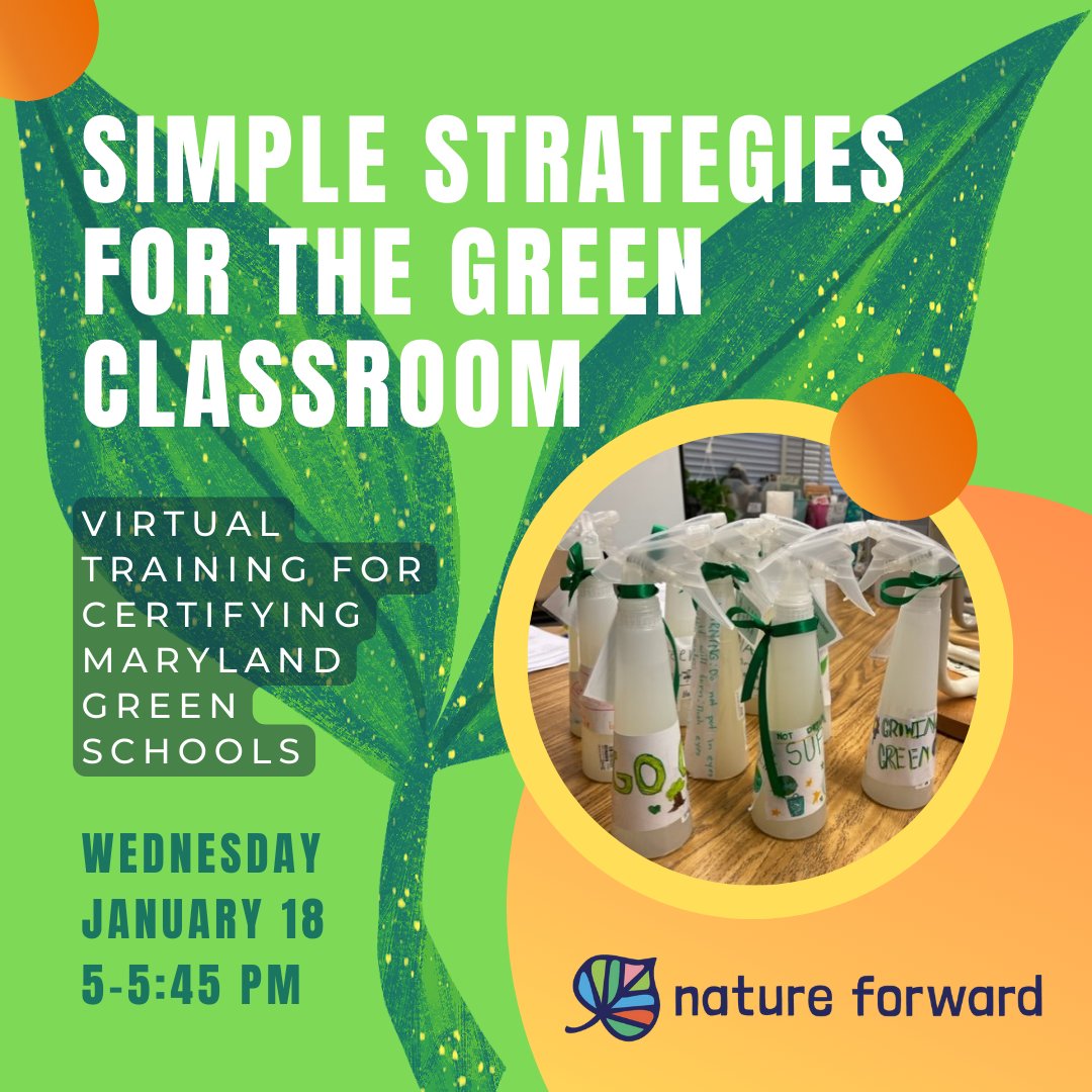 GreenKidsANS's tweet photo. Help students lead eco-friendly initiatives within the classroom and around your school! @GoNatureForward is offering a VIRTUAL professional development training for teachers in support of @MAEOE_MD Green School certification! Register in advance to join: https://t.co/vN1iIQwMDL https://t.co/1DMNdUXq0p