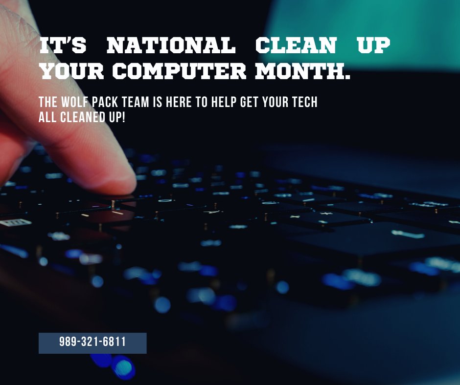 WolfPackTechno's tweet image. It’s National Clean Up Your Computer Month. The Wolf Pack Team is here to help get your tech up all cleaned up!

#wolfpacktechnology #techteam #techhub #cleaning #computer #devicerepair