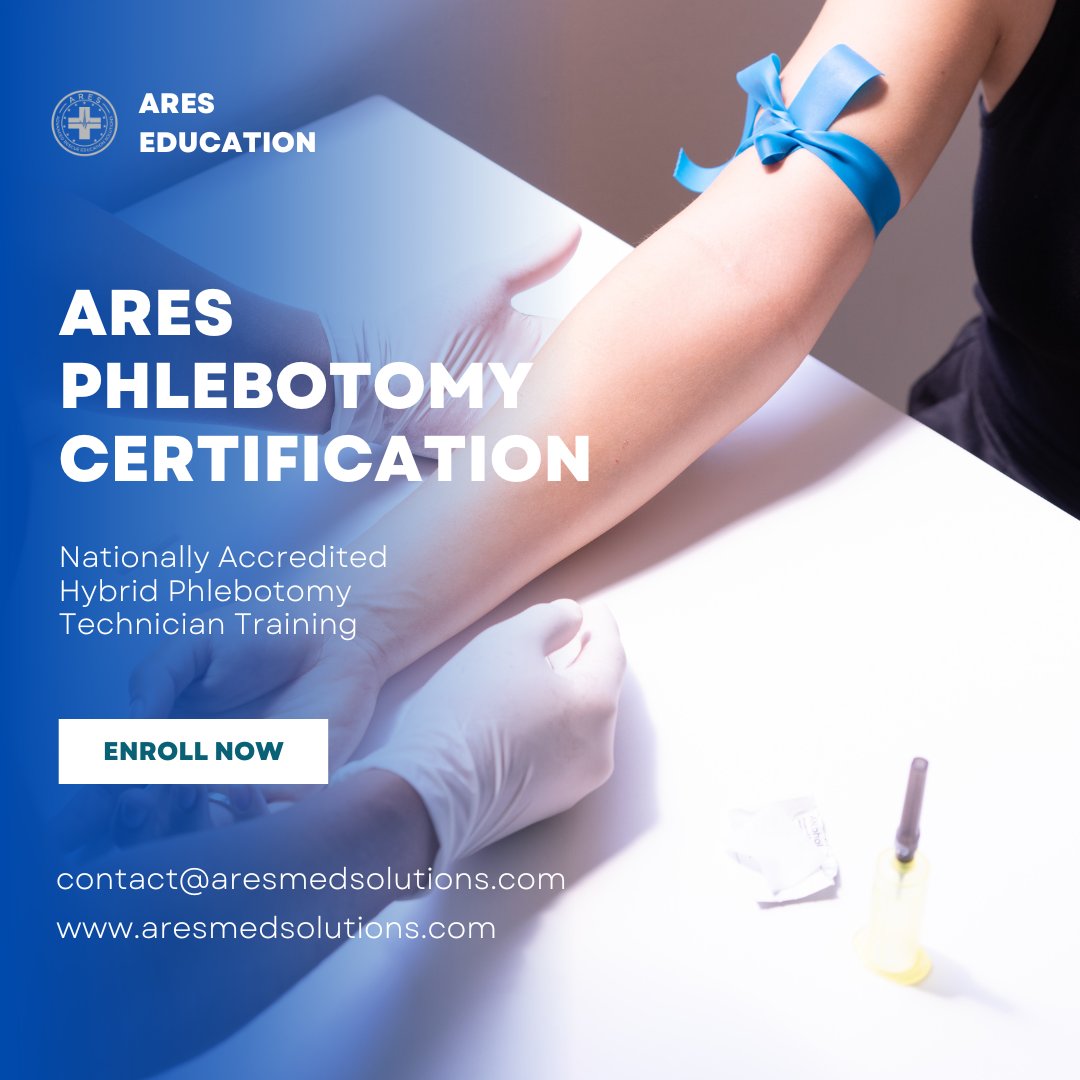 New Year, New you!! Start your new medical career as a Certified Phlebotomist with hybrid certification training on your schedule for just $500! #aresmedsolutions #phlebotomy #medicaltraining #vampire #hybridtraining