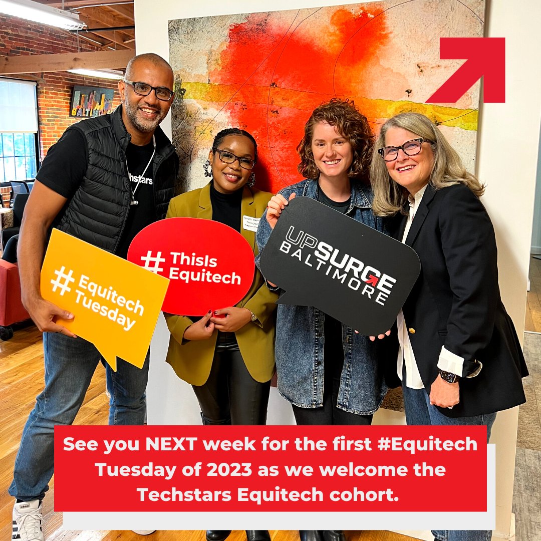 upsurgebmore's tweet photo. π¨There is no #Equitech Tuesday this week π¨
-
NEXT week's Equitech Tuesday from 6-8 PM at πGuilford Hall Breweryπ where we will welcome the 2023 cohort of @TS_Equitech βοΈ to the ecosystem.
-
#Baltimoretech #investors #PGcounty #BMore #Bmoretech #techfounders #techstars https://t.co/yYPuBisu6C