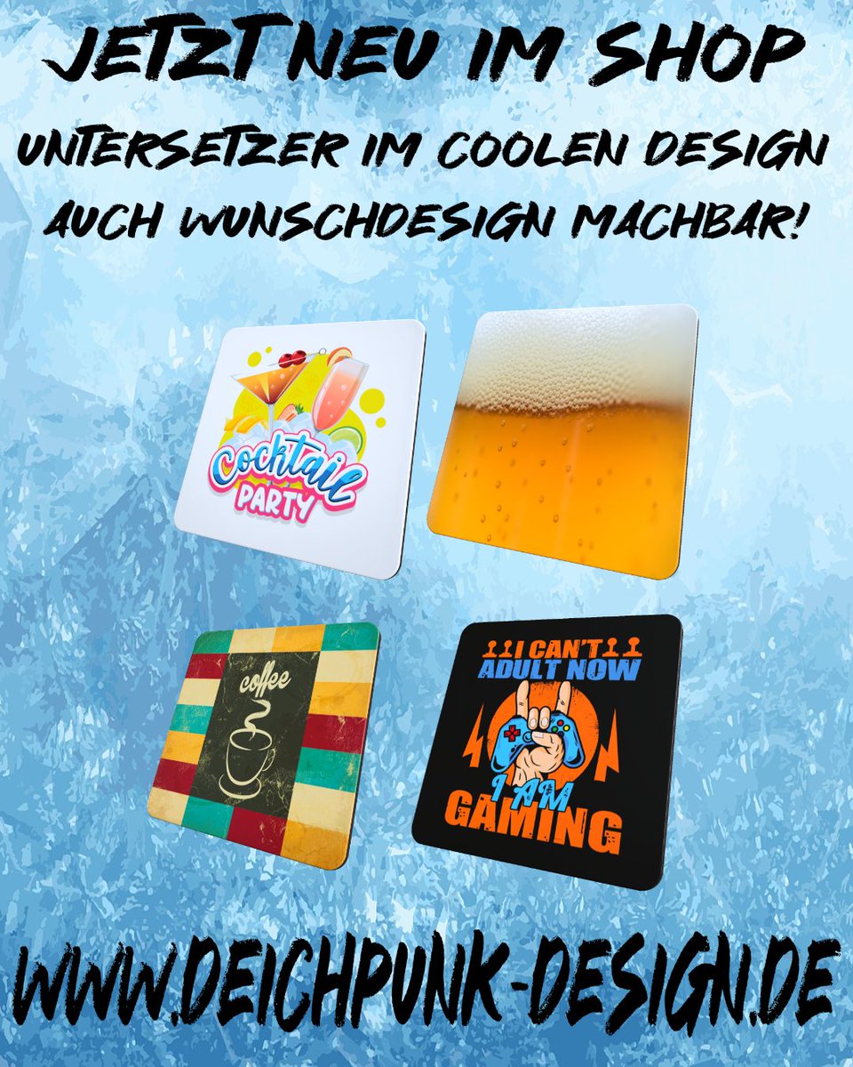 DeichpunkDesign's tweet photo. Jetzt neu im Shop! Coole Hartfaser Untersetzer mit Hochglanzoberfläche. Tolle vorgefertigte Designs oder in Deinem Wunschdesign! Link in der Bio ;) #untersetzer #hartfaser #hochglanz #wunschdesign #wunschdruck #design #fashion #fashionstyle #art #love #ınstagood #fyp #like https://t.co/vIPkaYZs2q