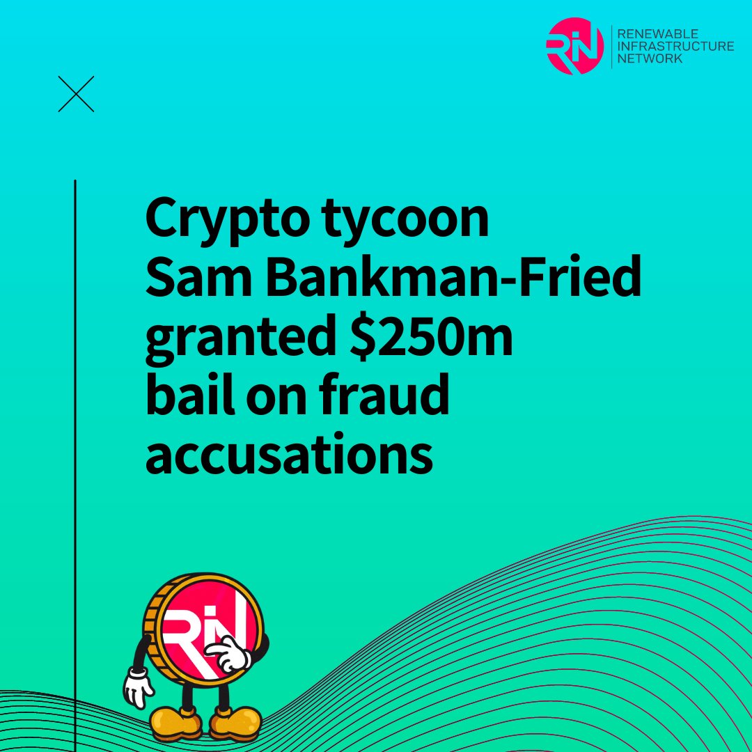 RincoinOfficial's tweet photo. CRYPTO NEWS | The largest pretrial bond in history was posted to free disgraced #cryptocurrency tycoon Sam Bankman-Fried while he awaits #fraudcharges.

#bitcoin #rincoin #blockchain #crypto #cryptocurrency

https://t.co/Hd9YUdGubK https://t.co/iu4xnUmMZV