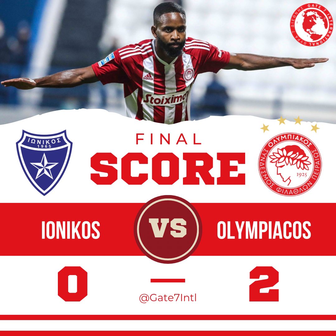 Thrylos7Intl's tweet photo. 2-0 FT. 

Olympiacos set the 2nd half on cruise control for the first win of the new year. Additionally a start to the much needed win streak to turn this around! 

Join us live later to chat post match and transfers! 

#OlympiacosFC #ionoly https://t.co/KOUKroZYwy