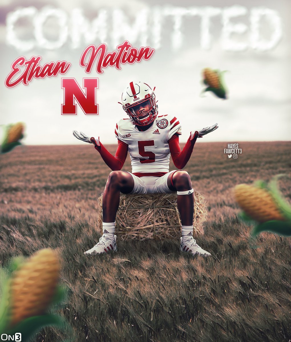 BREAKING: 2023 CB Ethan Nation has Committed to Nebraska!

The 5’11 160 CB from Roswell, GA chose the Cornhuskers over Auburn, Ohio State, Colorado, and Houston.

He joins Nebraska’s No. 33 Class in the 2023 Team Rankings 🌽

on3.com/college/nebras…