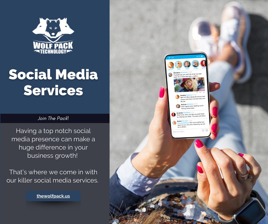 WolfPackTechno's tweet image. Having a top notch social media presence can make a huge difference in your business growth! That’s where we come in with our killer social media services. This allows you to do what you do best while we take care of the rest. 
#wolfpacktechnology #techhub #techteam #socialmedia