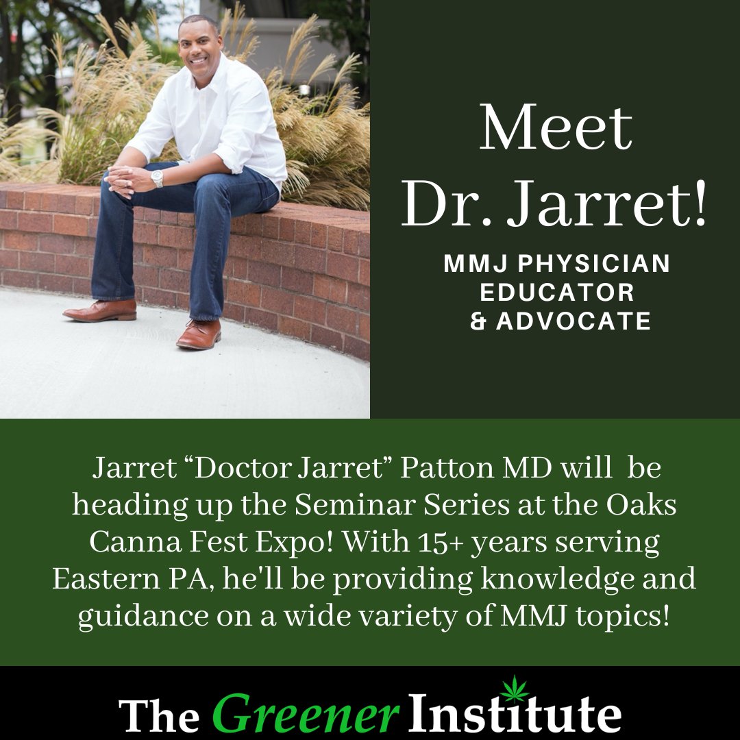 TheGreenerInst's tweet photo. On Sat, 1/14 &amp; Sun, 1/15, stop by the Oaks Canna Fest Expo for the Seminar Series! Led by Dr. Jarret, learn about the history of cannabis, the endocannabinoid system (ECS), how to dose effectively, &amp; much more! 

To learn more or buy tickets, visit https://t.co/tTPzRBP3OE! https://t.co/dMgfIhqK38