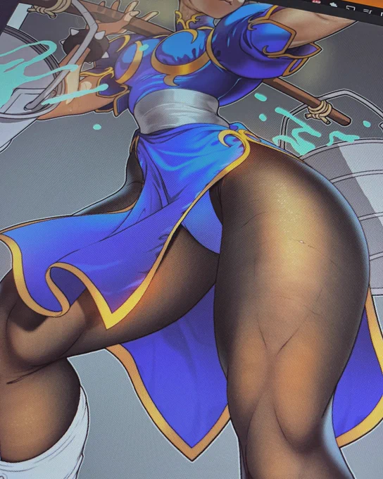 Redrawing an oldie #chunli #streetfighter #edwinhuang Work in progress 