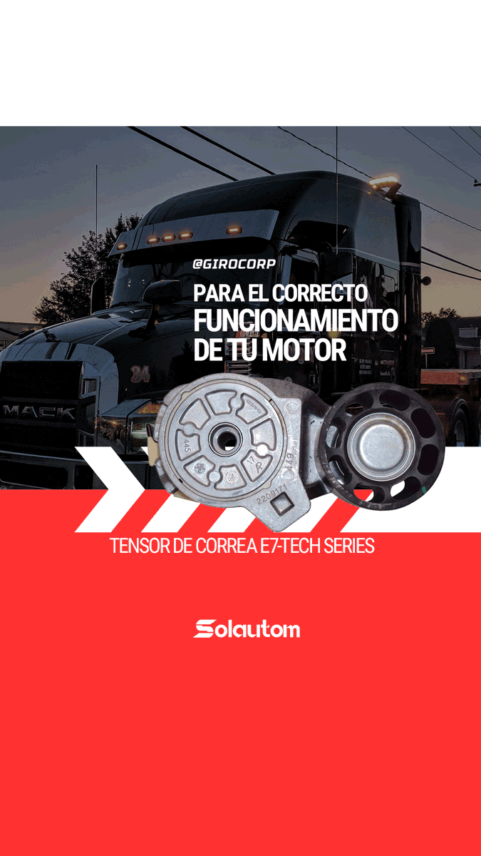 GiroCorp's tweet photo. Rueda sin riesgos con nuestros repuestos. 😎

Distribuimos productos de las marcas más imoportantes para camiones Mack y Freightliner. 🚛 https://t.co/mxuT8UTuAF