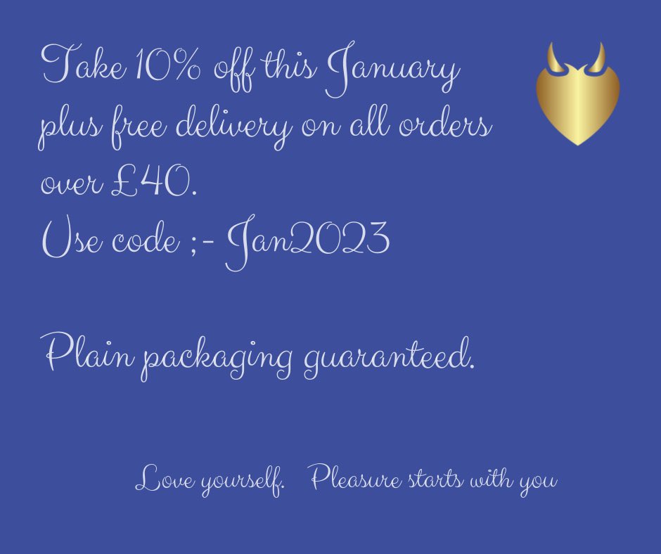 GeolisBlue's tweet photo. Take 10% off any product all January! 
Use code: Jan2023

-Free Delivery On Orders Over £40
-Discreet Packaging
-The Best Sex Toys

#sextoys #geolisblue #discountcode #january #couples #onlyfans #dildos #porn https://t.co/ydSsTxGMxY