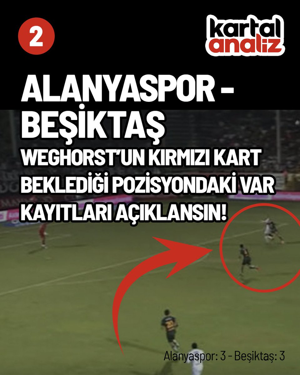 kartalanalizcom's tweet photo. Alanyaspor - Beşiktaş maçının VAR kayıtları açıklansın! https://t.co/ggR9HMNctB