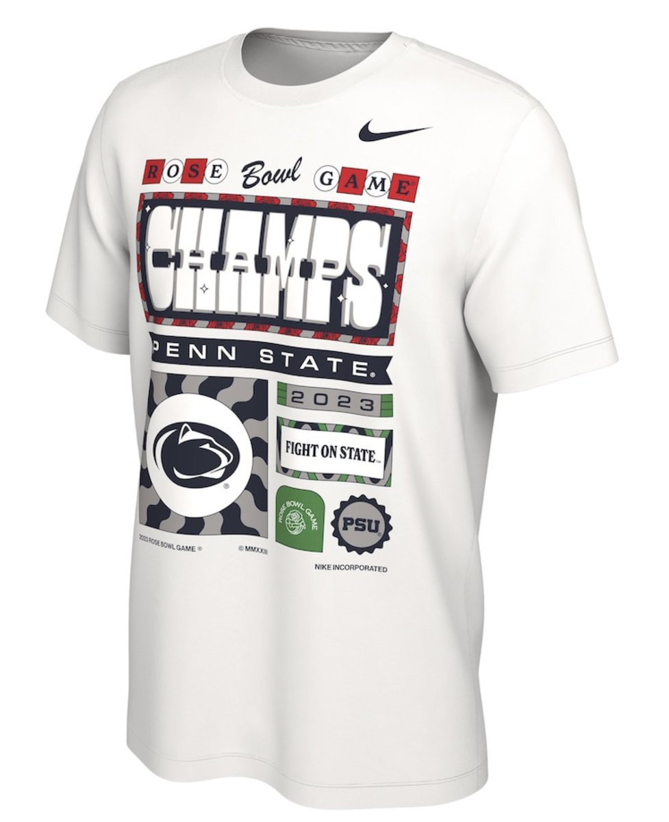 RealCGriff's tweet photo. The shirts that Ohio State got for winning the Rose Bowl last year vs. the shirts that we got this year...What the hell happened? https://t.co/IX6APfickE