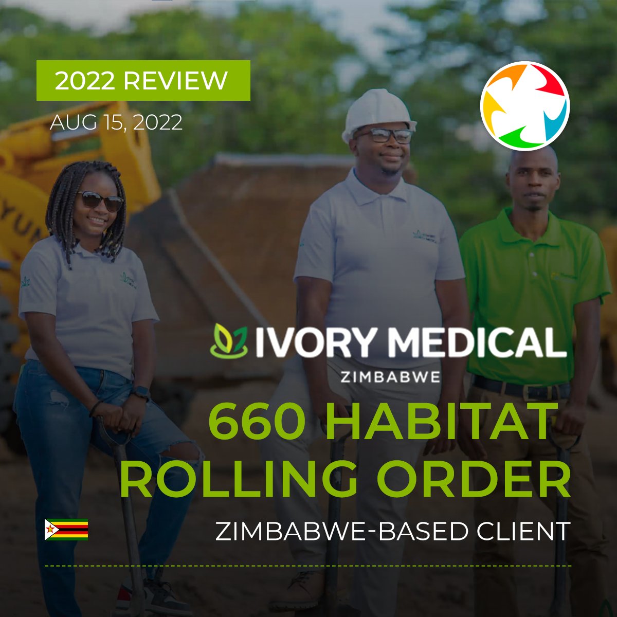SproutAIS's tweet photo. 🇿🇼 Our delivery of 75 habitats to TheraCann's Zimbabwe-based client, Ivory Medical Zimbabwe, is part of a 660 habitat rolling order.

TheraCann planned, designed and will manage this facility to host up to a total of 1,440 habitats in the future. https://t.co/r4BSith7OI
