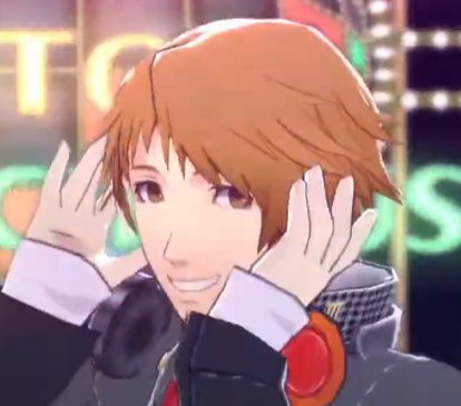 PersonaTrivia's tweet photo. In Persona 4 Dancing All Night, the Winter Yasogami High uniforms have been updated to feature the correct numerals on the collars, to represent which year of highschool each character is in by the time the game takes place. https://t.co/5zmHTxdAUA