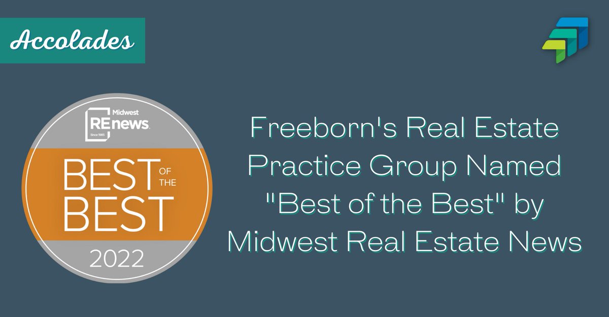 Freeborn & Peters (@freeborn_peters) on Twitter photo Freeborn's #realestate practice group named #bestofthebest2022 by <a href="/rejournals/">REjournals</a>: rejournals.com/botb22/ #realestatelaw Freeborn's #realestate practice group named #bestofthebest2022 by <a href="/rejournals/">REjournals</a>: rejournals.com/botb22/ #realestatelaw
