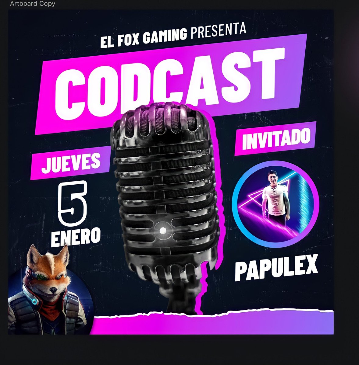 🔥Este 2023 llega el 🅲🅾🅳🅲🅰🆂🆃  a el canal del FoX Gaming este 𝗝𝗨𝗘𝗩𝗘𝗦 5 𝗗𝗘 𝗘𝗡𝗘𝗥𝗢

⭐𝙀𝙉𝙏𝙍𝙀𝙑𝙄𝙎𝙏𝘼 en VIVO 🔴 Invitado Especial PapuLex

🎧Te Invito a este proyecto nuevo en mi Canal :🔥facebook.com/ElFoxgaming?mi…