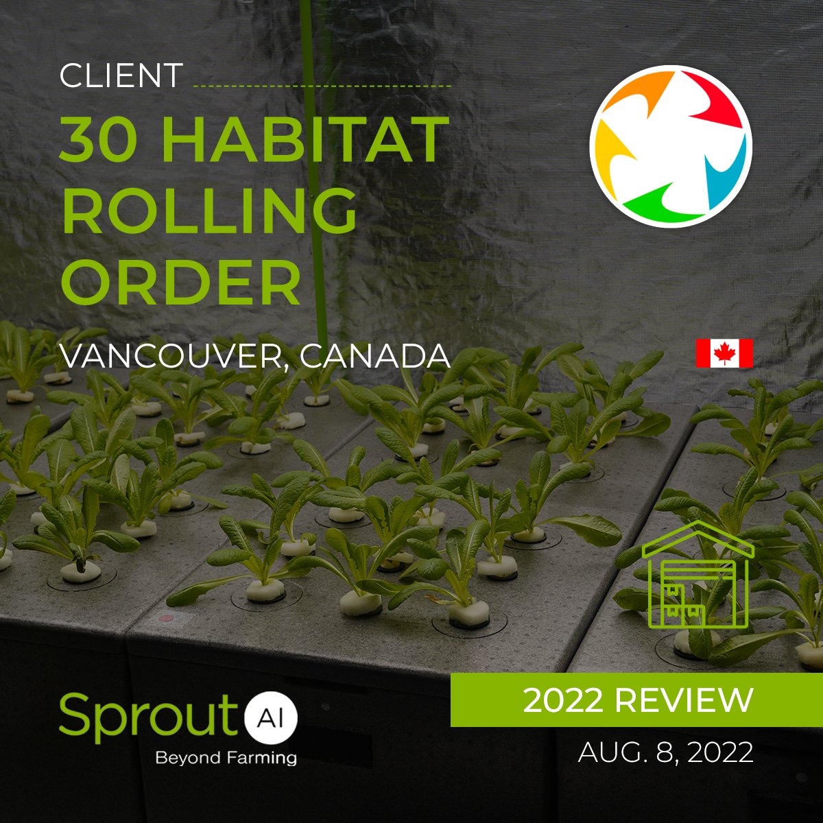 SproutAIS's tweet photo. On Aug 8, 2022 A Vancouver Canada client submitted a purchase order of 30 habitats for their Discovery Center, which will be delivered as part of a rolling order.

The facility will be planned, designed and managed by TheraCann International. https://t.co/p4HhPEpLhR