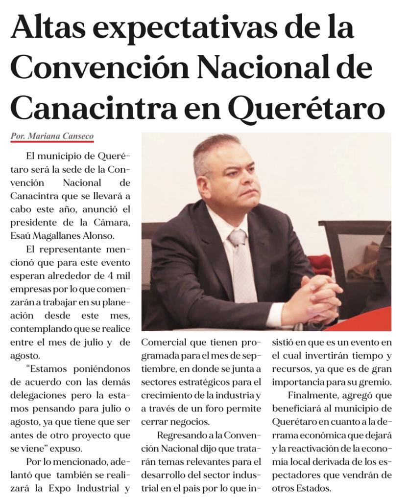 La Convención Nacional de Canacintra, en Querétaro, será un evento que reposicionará al estado como una entidad activa, dinámica y cuya ubicación privilegiada es estratégica para la logística, suministro de mercancías y productos e intercambio de negocios.
#VisiónDeFuturo