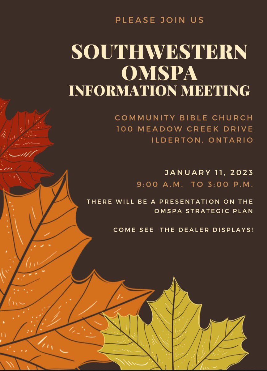SpringValleyMa6's tweet image. Southwestern OMSPA Information Meeting