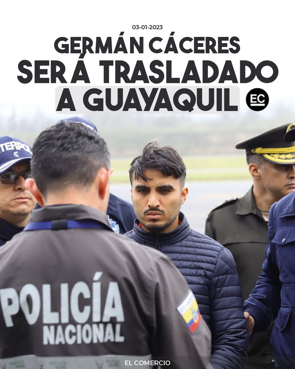 elcomerciocom's tweet photo. #ATENCIÓN | Germán Cáceres llegó a Quito; será trasladado a Guayaquil » https://t.co/LI8JGd0ec8 https://t.co/jsMMroPAUo