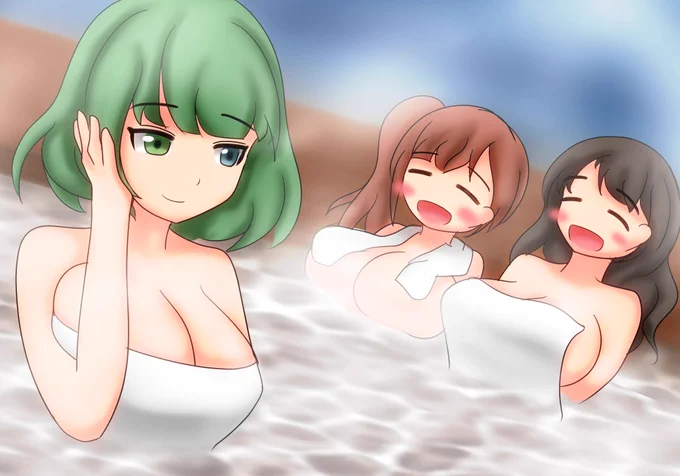 温泉でゆっくり 
