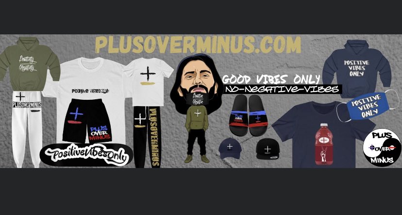 PlusOVERMinus_'s tweet photo. Excited to announce a new site will be back up and running by the end of February stay tuned with all new merch.😁 #PlusOverMinus #PositiveVibesOnly https://t.co/zATaBlSFGs