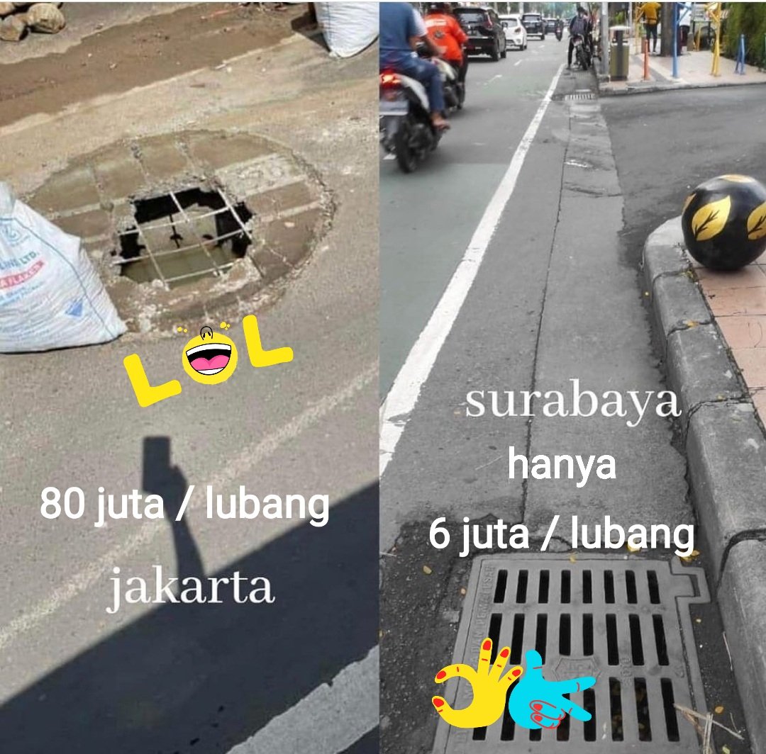 kampret_hunter's tweet photo. @balilandscaping @addiems Beritanya ada di Kompas, Detik, dll, dan kalau kita lewat di jalan2 Jkt dapat kita temui dg mudah fakta bhw sumur resapan itu adalah proyek bodoh &amp; gagal si wan ambruk yohAnies. Alergi fakta ya drun?
Yg berhasil dari sumur itu cuma nyerap anggaran 440M, wow https://t.co/sZVsa9SLyn