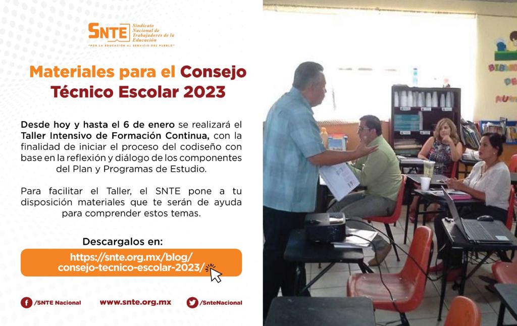 SnteNacional's tweet photo. #SNTEconMéxico 👩‍🏫🇲🇽👨‍🏫

El 𝕋𝕒𝕝𝕝𝕖𝕣 𝕀𝕟𝕥𝕖𝕟𝕤𝕚𝕧𝕠 𝕕𝕖 𝔽𝕠𝕣𝕞𝕒𝕔𝕚ó𝕟 ℂ𝕠𝕟𝕥𝕚𝕟𝕦𝕒 𝕡𝕒𝕣𝕒 𝔻𝕠𝕔𝕖𝕟𝕥𝕖𝕤 durante el Consejo Técnico Escolar es importante 👉Agremiado #SNTE 📚 consulta y descarga aquí ᴍᴀᴛᴇʀɪᴀʟᴇꜱ ᴅᴇ ᴀᴘᴏʏᴏ 👉 https://t.co/YeNy0lK98T https://t.co/1ardfGLgKM