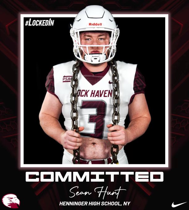 Sean Hunt (@seanhunt26) on Twitter photo Iām filled with combustion to announce my verbal commitment to the university of lock havenā¤ļø<a href="/CoachMattSully/">Matt Sullivan</a> <a href="/Coach_Derasmo/">Michael J. Derasmo</a> <a href="/Coach_CraigDL/">Rashad Craig</a> <a href="/Coach_Mul/">Dan Mulrooney</a> <a href="/LHU_Football/">Lock Haven Football</a> <a href="/LockHavenUniv/">CU-Lock Haven</a> @jamarballard2 Iām filled with combustion to announce my verbal commitment to the university of lock havenā¤ļø<a href="/CoachMattSully/">Matt Sullivan</a> <a href="/Coach_Derasmo/">Michael J. Derasmo</a> <a href="/Coach_CraigDL/">Rashad Craig</a> <a href="/Coach_Mul/">Dan Mulrooney</a> <a href="/LHU_Football/">Lock Haven Football</a> <a href="/LockHavenUniv/">CU-Lock Haven</a> @jamarballard2
