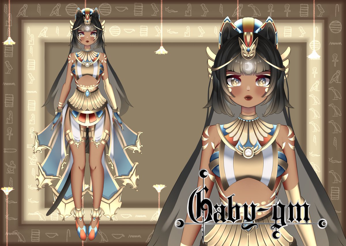 gabinette04's tweet photo. Je vous remercie INFINIMENT pour tout votre soutient, son reveal à été fait si vite >< ♥ vous êtes des amours mais voilà mon futur bébé qui est une déesse égyptienne qui c'est perdu dans notre monde ♥
#VtubeReveal #VtuberModelReveal  #vtuberFR #vtubers #vtuber https://t.co/5scML5PZhj