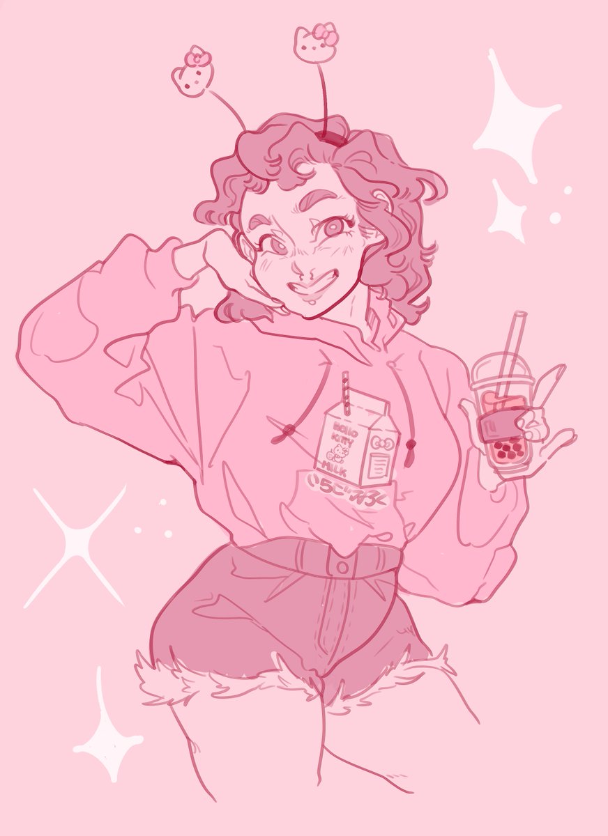 🪷🌺🌸🌷always pretty in pink 🌷🌸🌺🪷 ☆. *・｡ﾟ✧⁺. Look at her glow ☆. *・｡ﾟ✧⁺. sketch comm for the beautiful @Ukulele_OkuMura