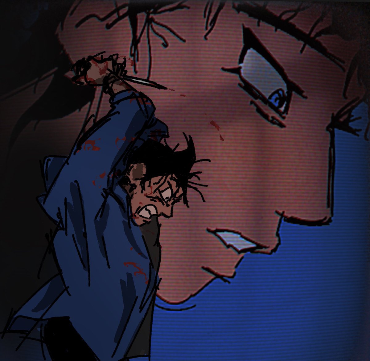 asteroidyaoi's tweet photo. i wanted to draw myeol like this https://t.co/16nQ2AvIMI