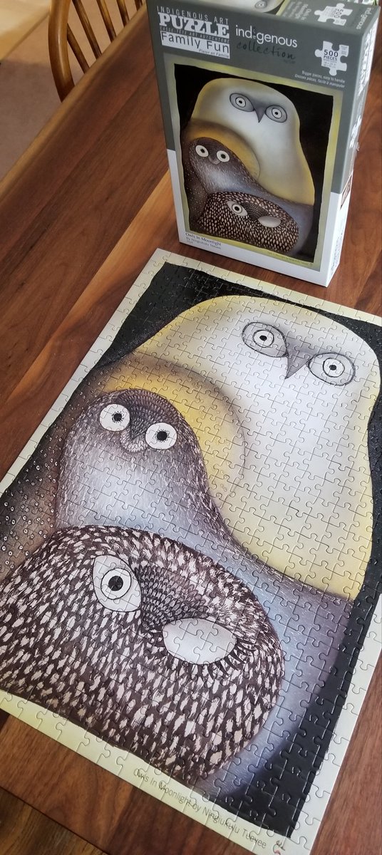 BackpocketHR's tweet photo. @CanadaPaintings Love it! I also loved doing this beautiful and challenging puzzle of Owls in Moonlight. https://t.co/L0bG13r8D5
